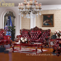 Sofá de salón de cuero genuino de lujo Royal Dubai